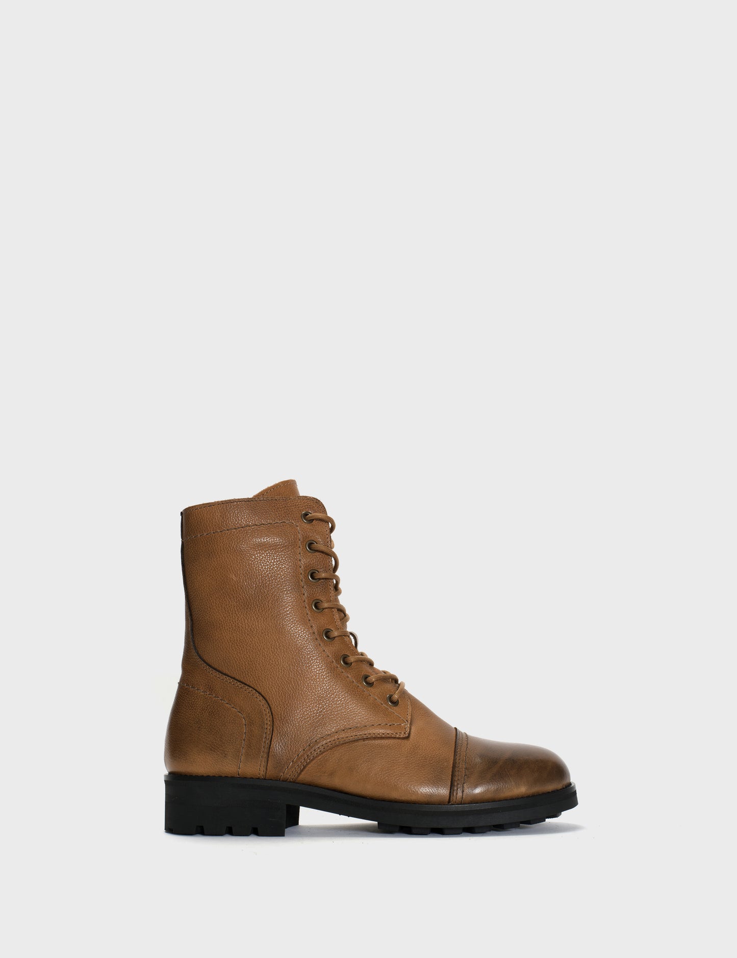 DICO COPENHAGEN ARMY BOOTS IN DARK TAN GRAINED CALFSKIN