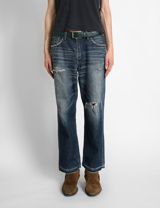 LEVI'S 80'S JEANS WITH STUDDED POCKETS & DISTRESS MADE IN JAPAN
