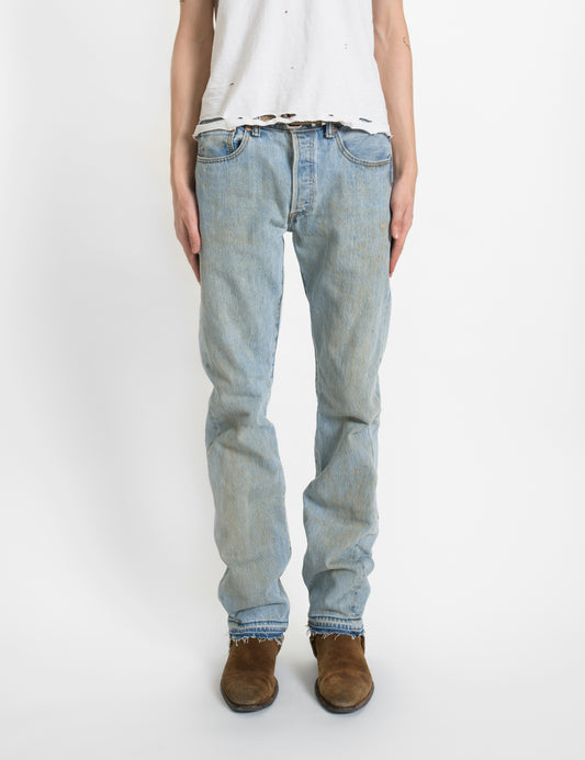 LEVI'S 00'S DIRT STAIN JEANS WITH DISTRESS MADE IN JAPAN
