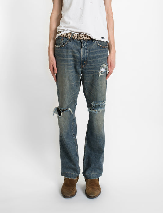 LEVI'S 90'S JEANS WITH STUDDED POCKETS & DISTRESS MADE IN JAPAN