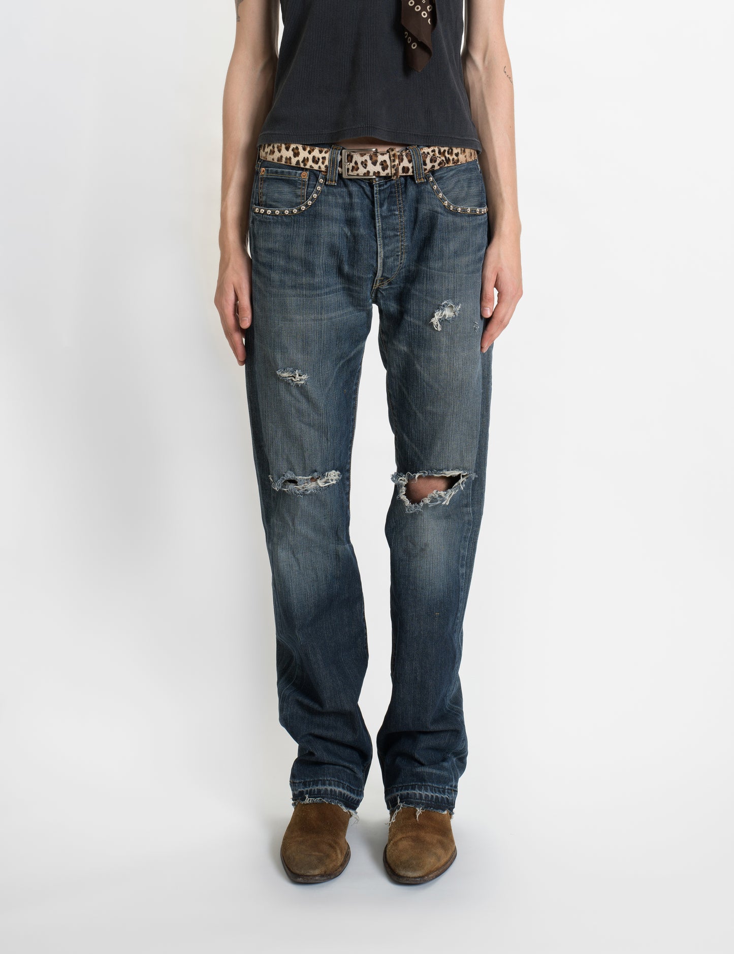 LEVI'S 90'S JEANS WITH STUDDED POCKETS