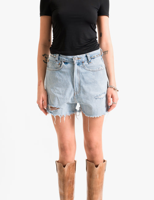 90's Levis Denim shorts With Front Studs